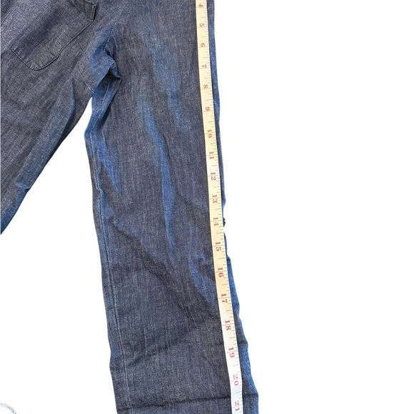 NEW Anne Klein Dark Denim Dress 3/4 Roll Tab Sleeves Zip Size 10 Shirt Midi $99 - Picture 8 of 12